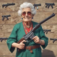 Grandma with gun