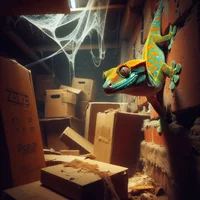 Gecko in basement 