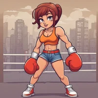 Cartoon Boxer Girl