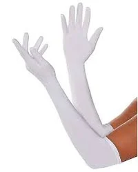 White elegant gloves