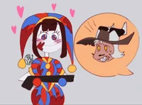 Striker and Pomni 