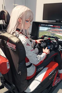 Pro sim racer girl