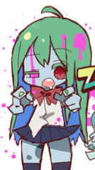 Zombie studient girl