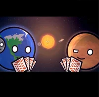 Mars and Earth