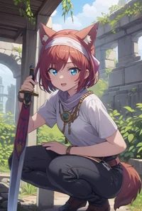 Cat girl adventurer