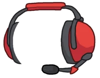 Red headset