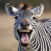 Funny talking zebra