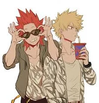 Kirishima and Bakugo