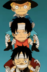 Luffy Ace and Sabo 