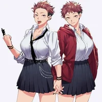 Sukuna y Itadori Fem