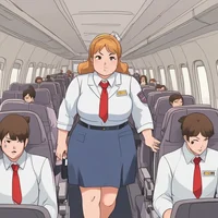 Fat flight attendant