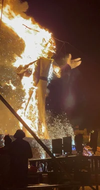Zozobra burning test