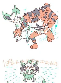 Torracat y Leafeon