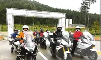 Korean motorcyclists