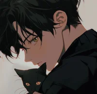 Black cat boy