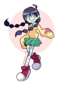 Cartoon zombie girl