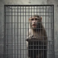 monkey in cage
