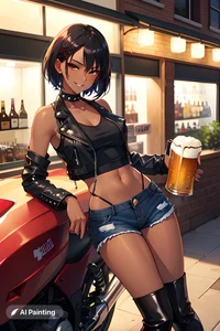 Motorcycle Bad Girl