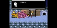 Sans on a bulldozer