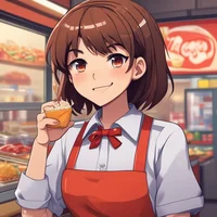 Lovable counter girl