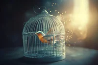 Bird in cage