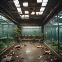 Abandoned aquarium