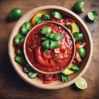a bowl of salsa