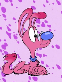 Pink genius dog