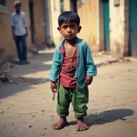 Indian child begger 