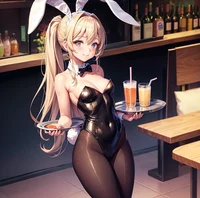 Shy Bunny Waitress