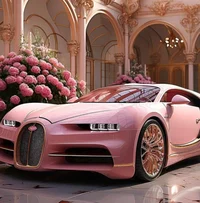 Pink Bugatti 