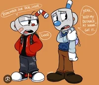 Cuphead and Mugman