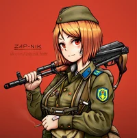 Military USSR girl