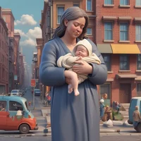 Homeless mother 