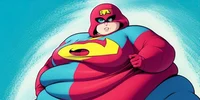 Fat superhero