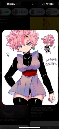 Female Goku black