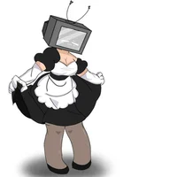 Tvwoman in maid cloh