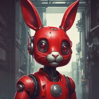 Red Robot Bunny