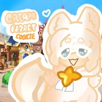 Cream ferret cookie