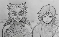Kyojuro and Giyu