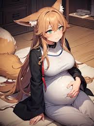 Pregnant fox pet