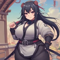 Chubby ninja girl