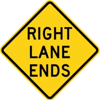 Right Lane Ends