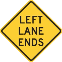 Left Lane Ends