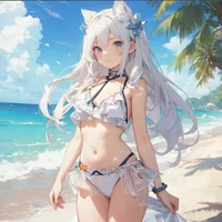 White cat girl