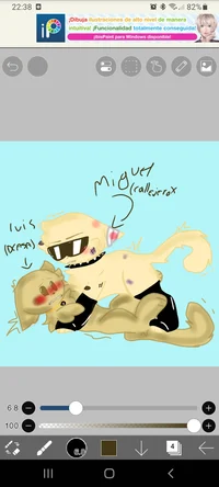 Miguel y Luis gatito