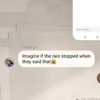 Imagine if the rain 