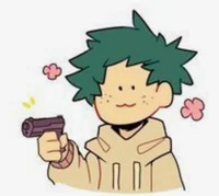 Deku with a gun