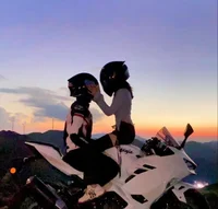 Motorcycle couple