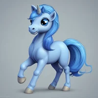 Blue Pony Lady 